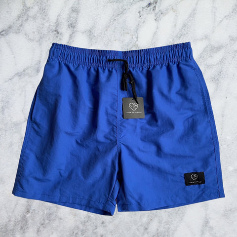 Patriot Blue Solid Color Swim Shorts